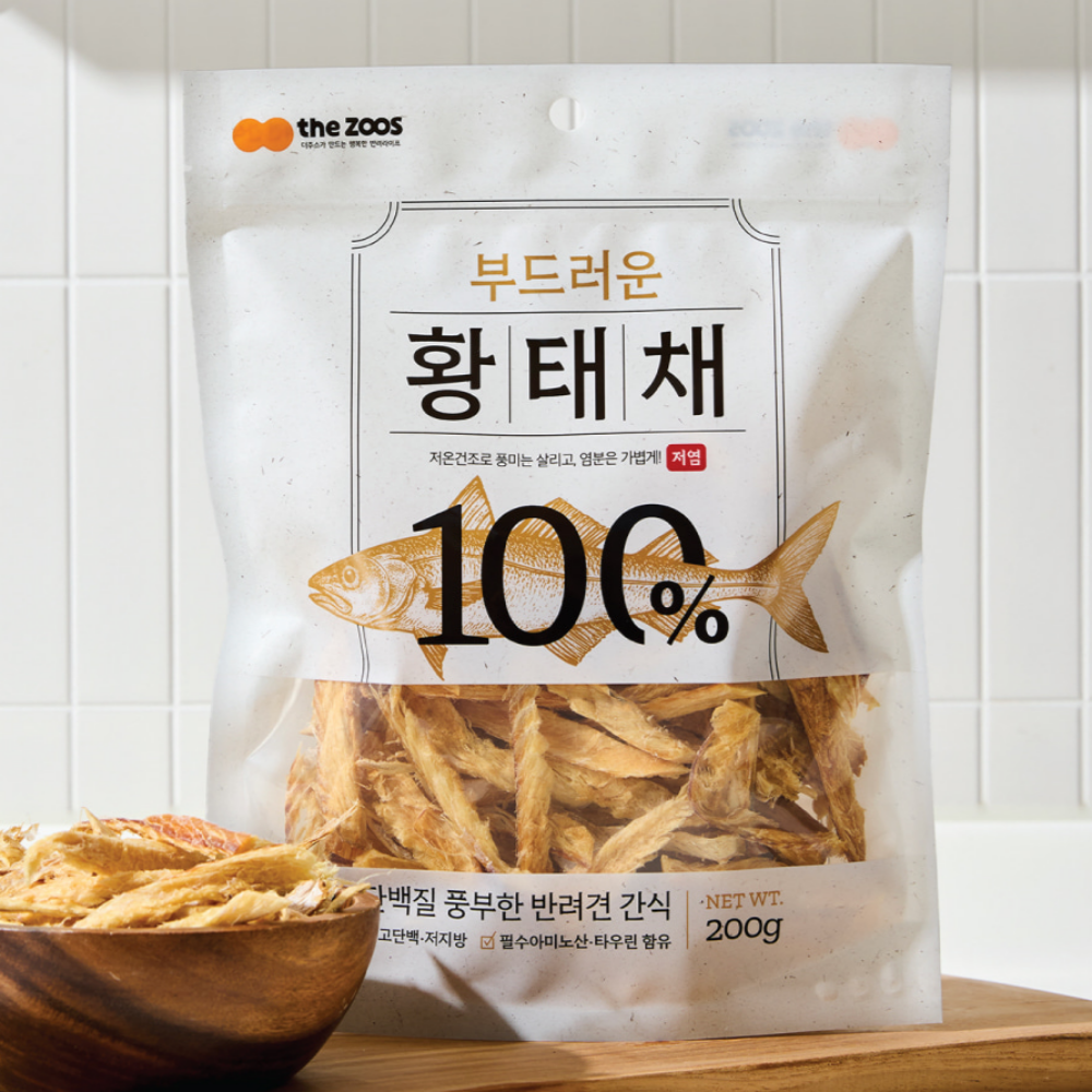 더주스 부드러운 저염 황태채 200g