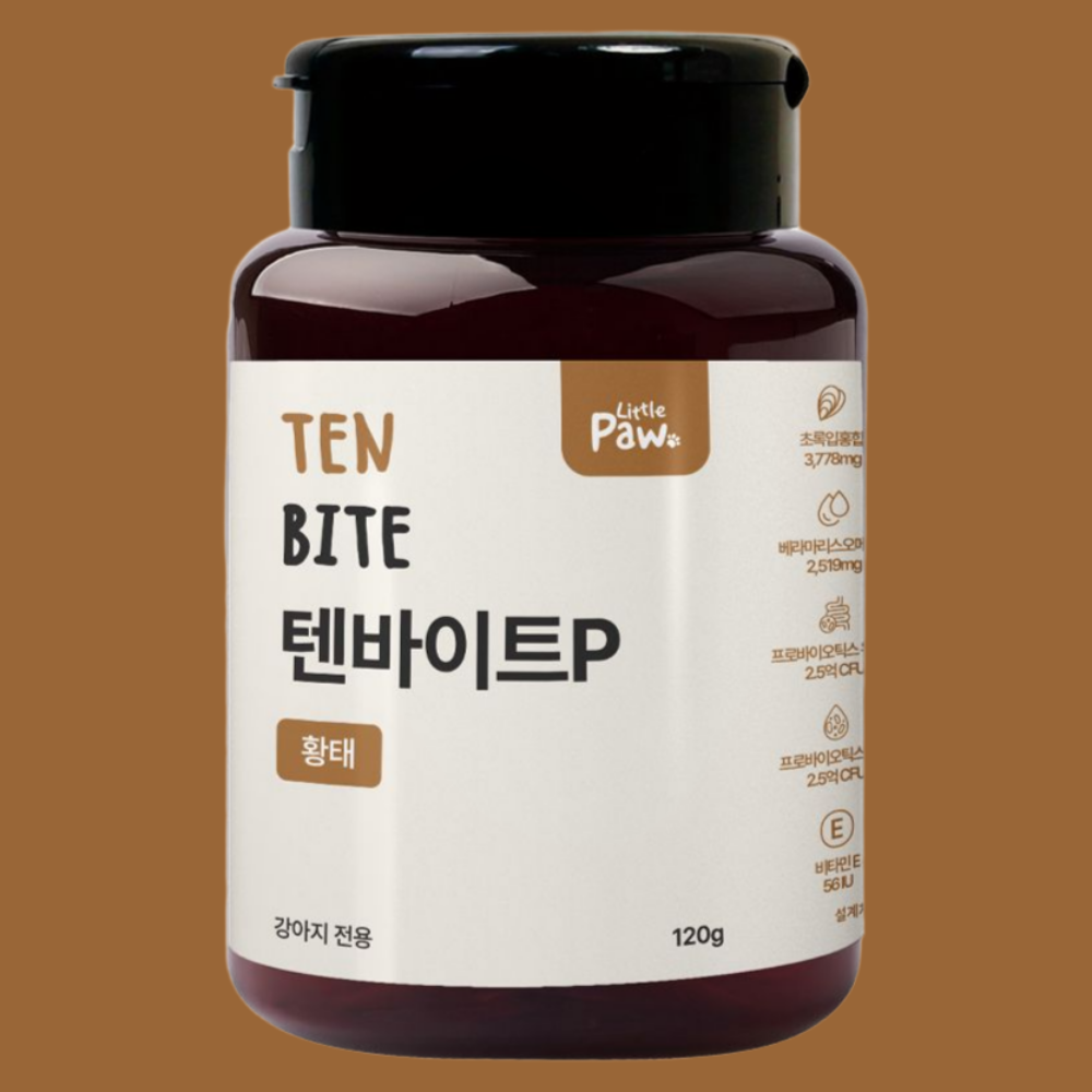 리틀포우 텐바이트 종합영양제 (관절+심장+피부) 황태 120g