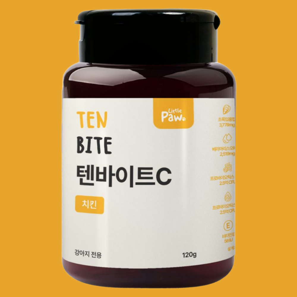 리틀포우 텐바이트 종합영양제 (관절+심장+피부) 지리산 치킨 120g