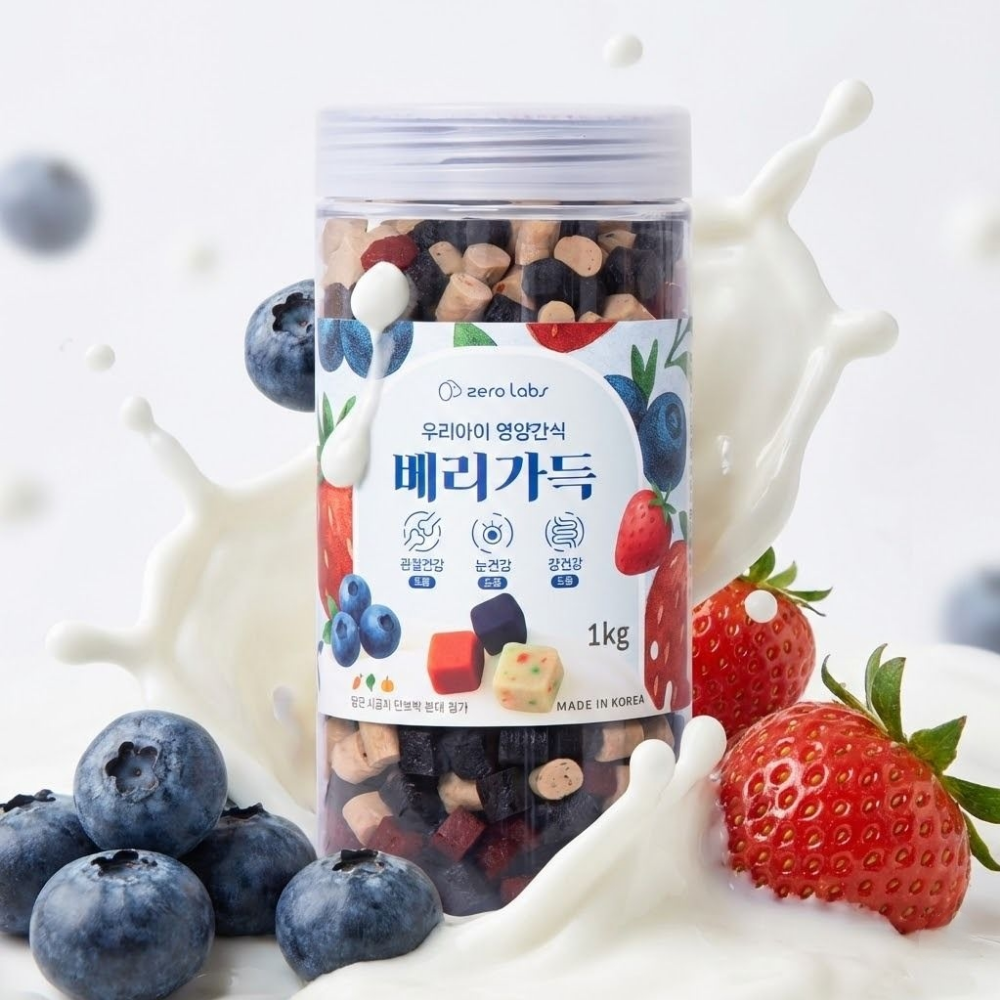 제로랩스 베리가득 기능성 영양간식 블루베리+딸기+요거트 1kg