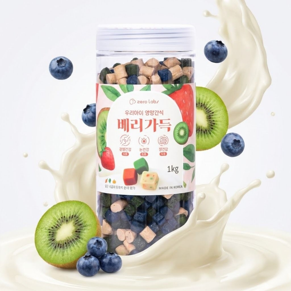 제로랩스 베리가득 기능성 영양간식 딸기+키위+요거트 1kg