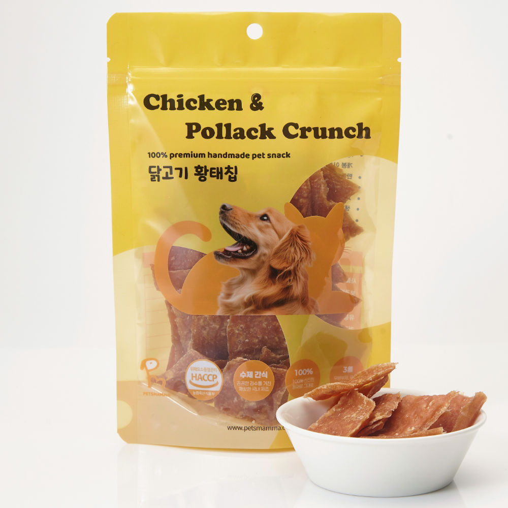 (3+1)펫츠맘마 닭고기 황태칩 100g