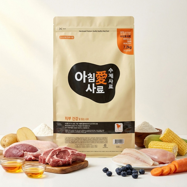 아침애 가수분해 수제사료 피부건강개선 7.2kg
