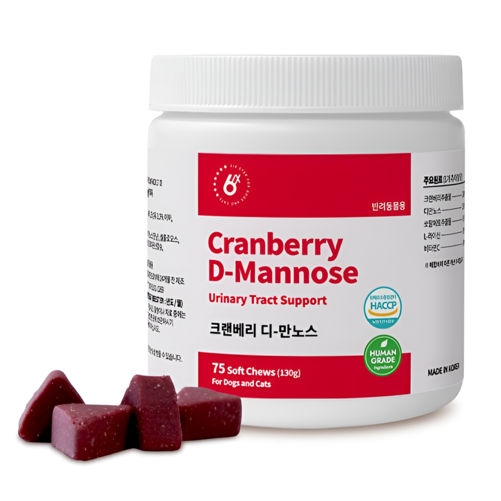 크랜베리 디만노스 75츄어블 (결석,요실금,방광,요로,비뇨기질환,블래더)