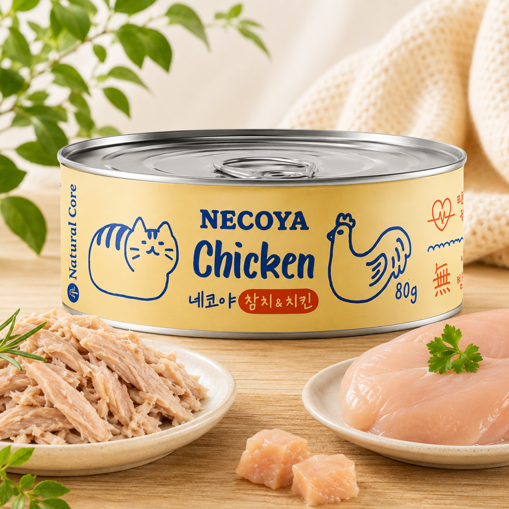 네츄럴코어 네코야캔 참치&치킨 80g