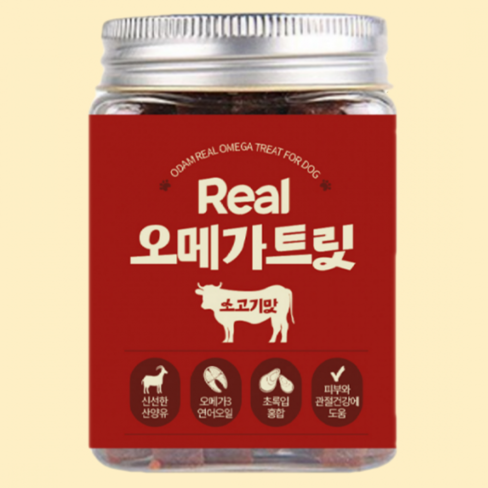 오담 리얼 오메가+산양유 트릿 소고기 180g