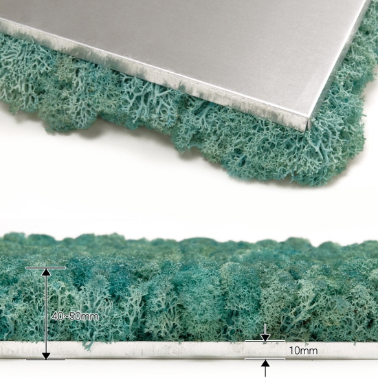 [스칸디아모스 이끼타일-AL]TYPE 알루미늄-300각 컬러-87_퍼시픽그린북유럽 천연이끼 공기정화식물 스칸디아모스 녹색식물인테리어 벽자재 디자인아트월 친환경타일