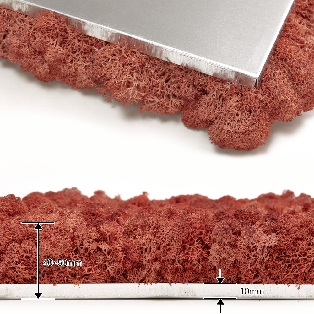 [스칸디아모스 이끼타일-AL]TYPE 알루미늄-300각 컬러-81_시에나공기정화식물 천연이끼 스칸디아모스 조경 인테리어 내벽 마감재 디자인월아트 사무실 아트월 패널