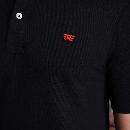 로얄 피케 폴로 블랙 티셔츠