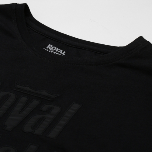 로얄  브랜드 패치 블랙 티셔츠