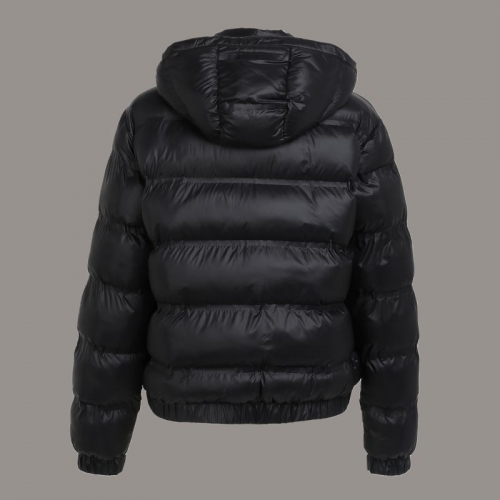 후드 블랙 PUFFER 여성 재킷
