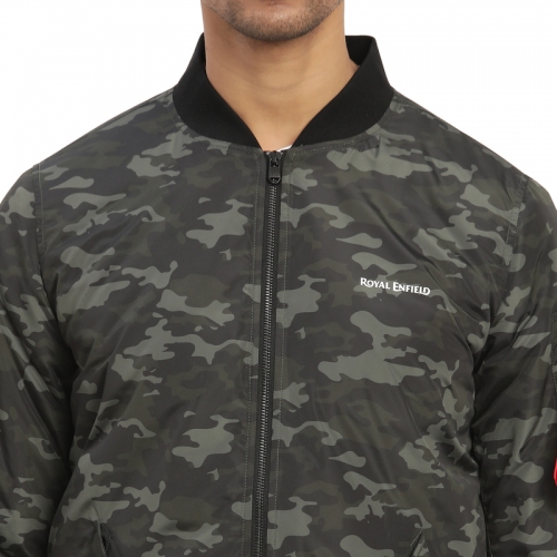 카모 올리브 봄버 재킷