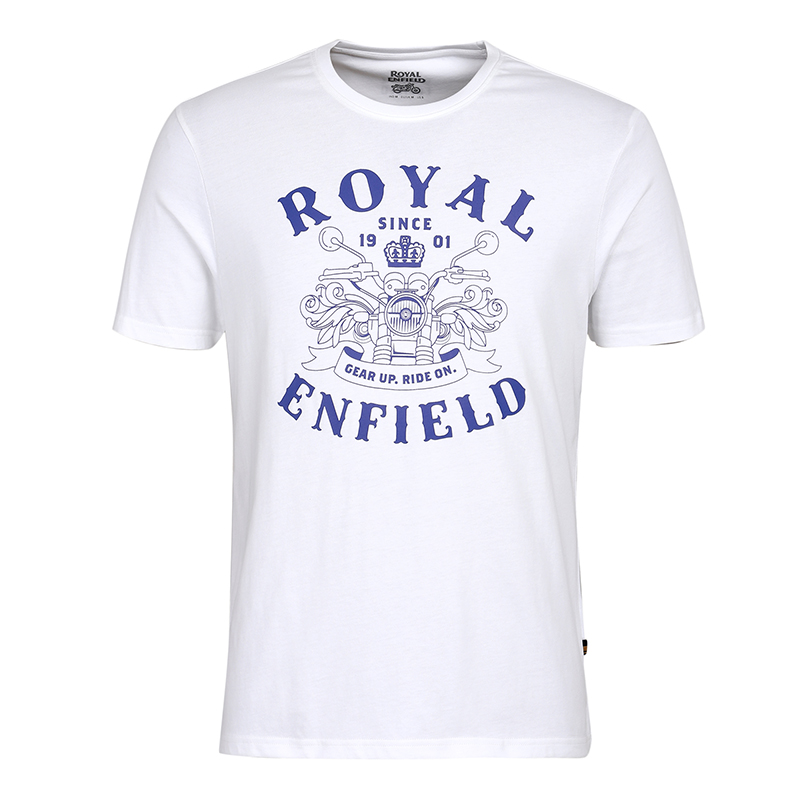 기어 업 라이드 온 화이트 반팔 티셔츠