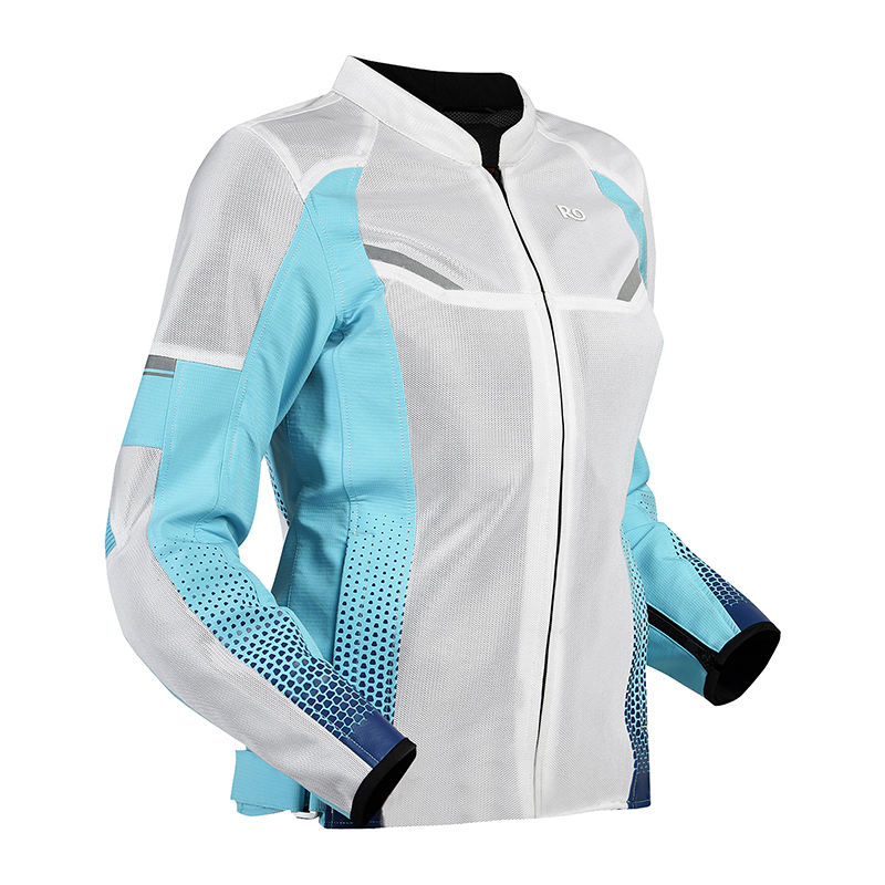 여성 스카이 블루 투어러 라이딩 재킷