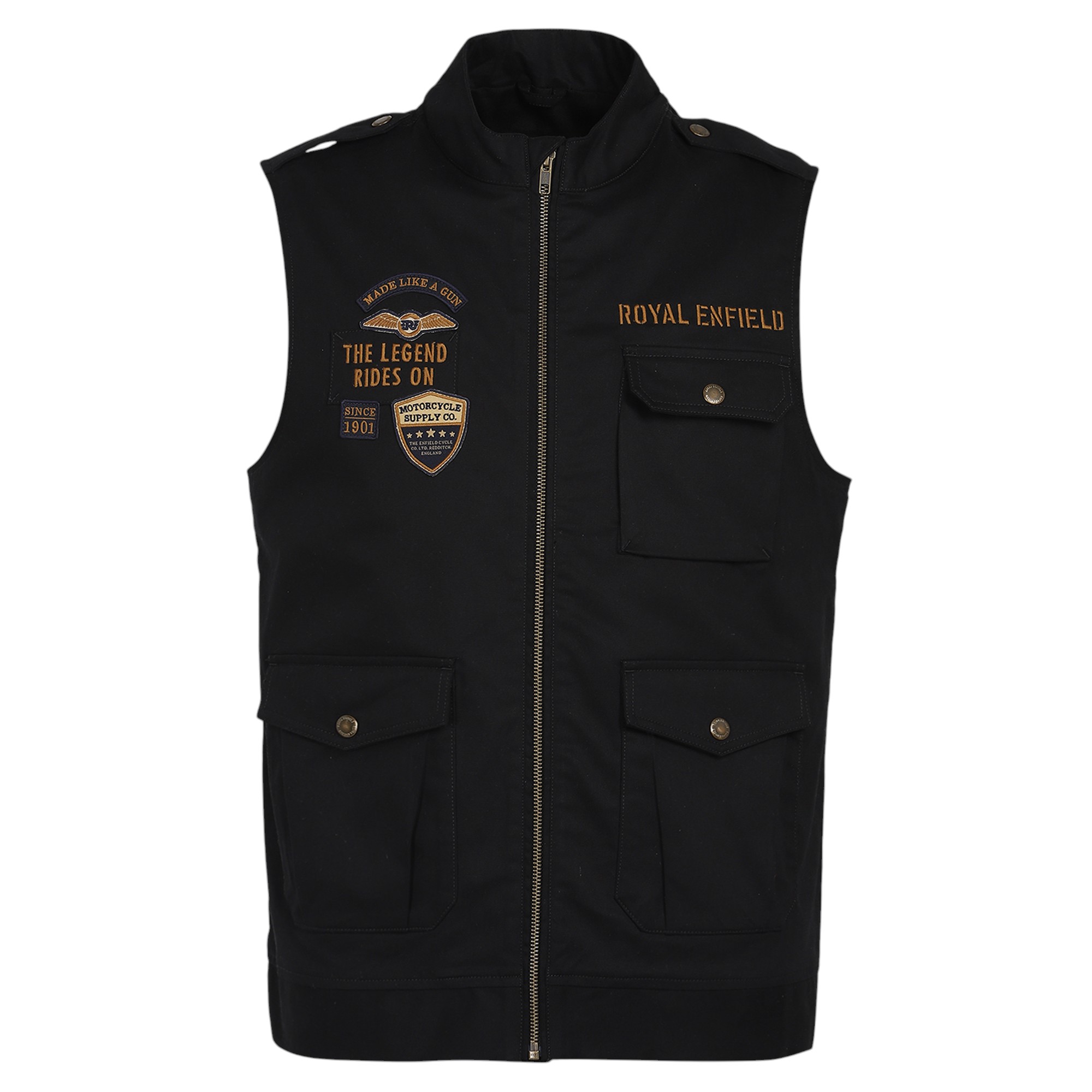 코만도 슬리브리스 블랙 재킷