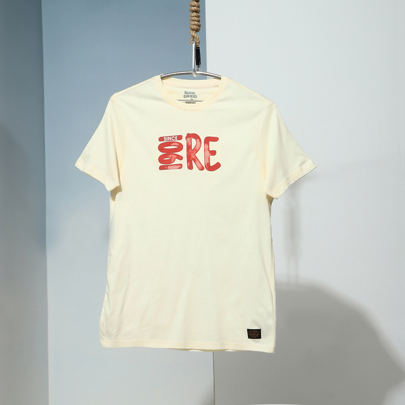 1901 RE 화이트 반팔 티셔츠