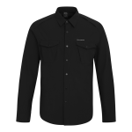 더블 포켓 퍼포먼스 블랙 긴팔 셔츠