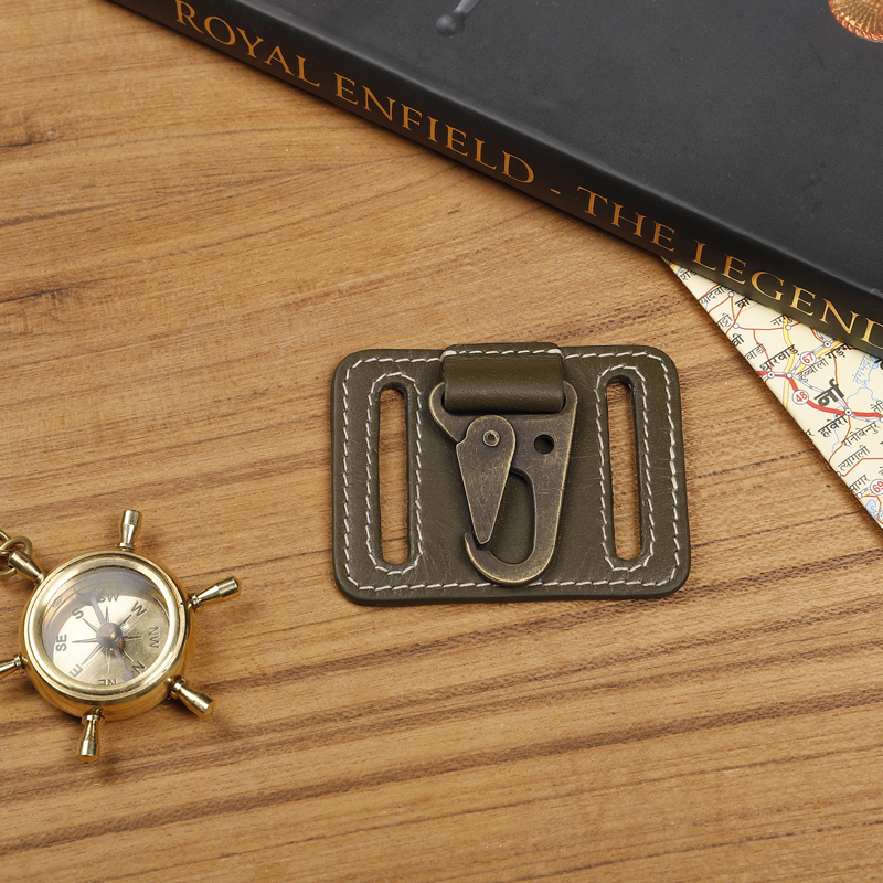 투 슬롯 올리브 벨트 키체인