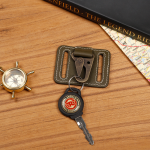 투 슬롯 올리브 벨트 키체인