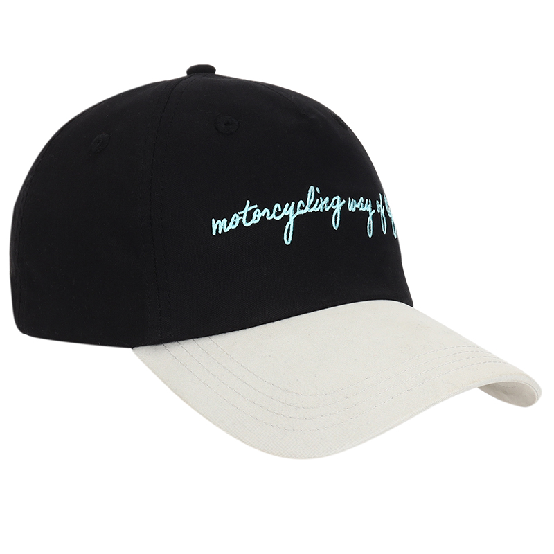 컬러블록 블랙 모자