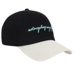 컬러블록 블랙 모자