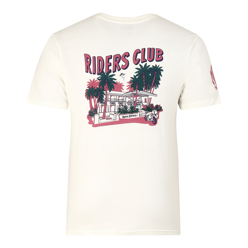 [로얄엔필드]라이더스 클럽 화이트 반팔 티셔츠