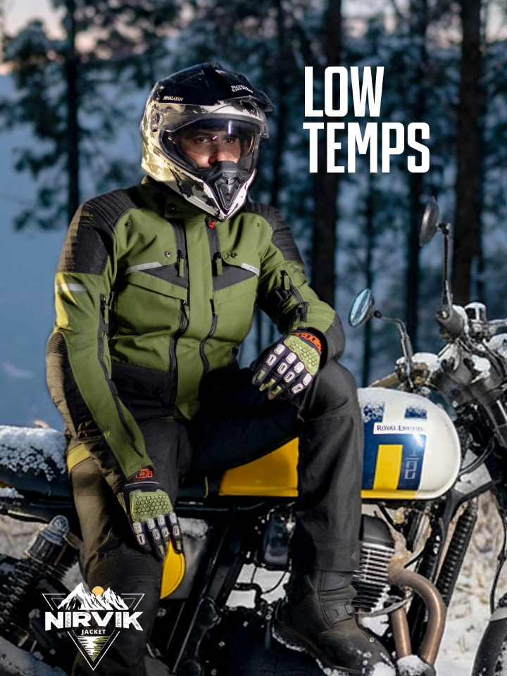 [로얄엔필드]니르빅 V3 올리브 라이딩 재킷