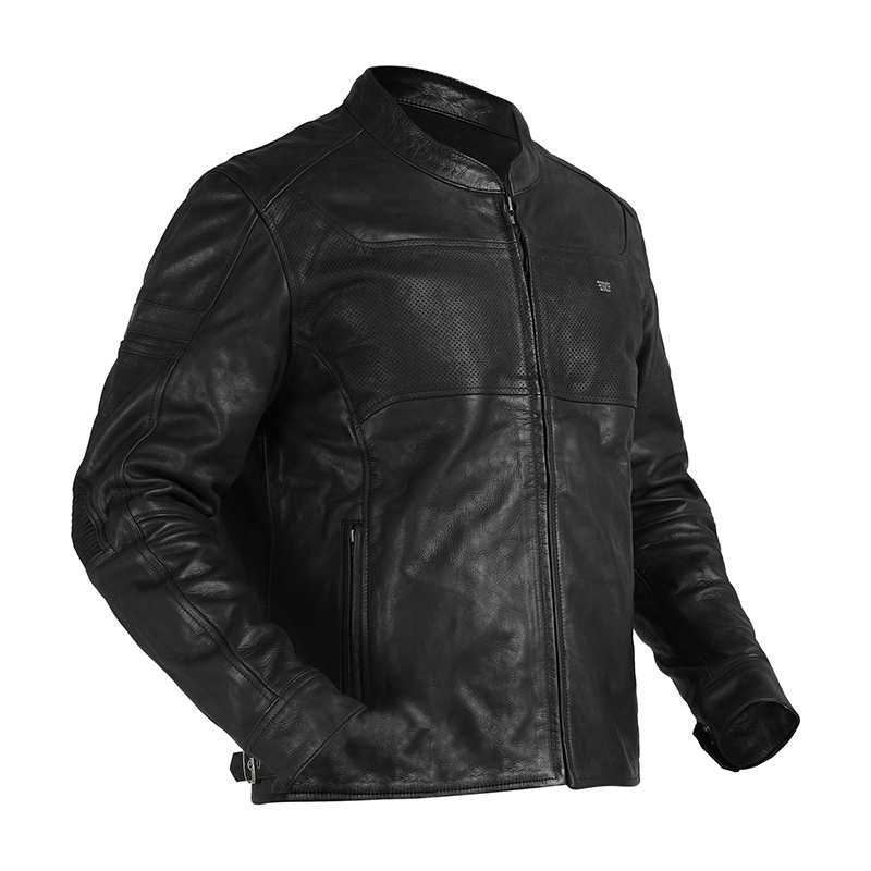 [로얄엔필드]클래식 블랙 가죽 라이딩 재킷