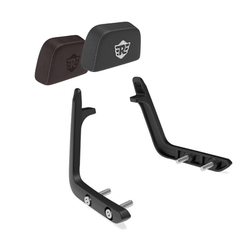 [로얄엔필드]뷸렛350 동승자 텐덤 등받이 세트, 블랙/브라운