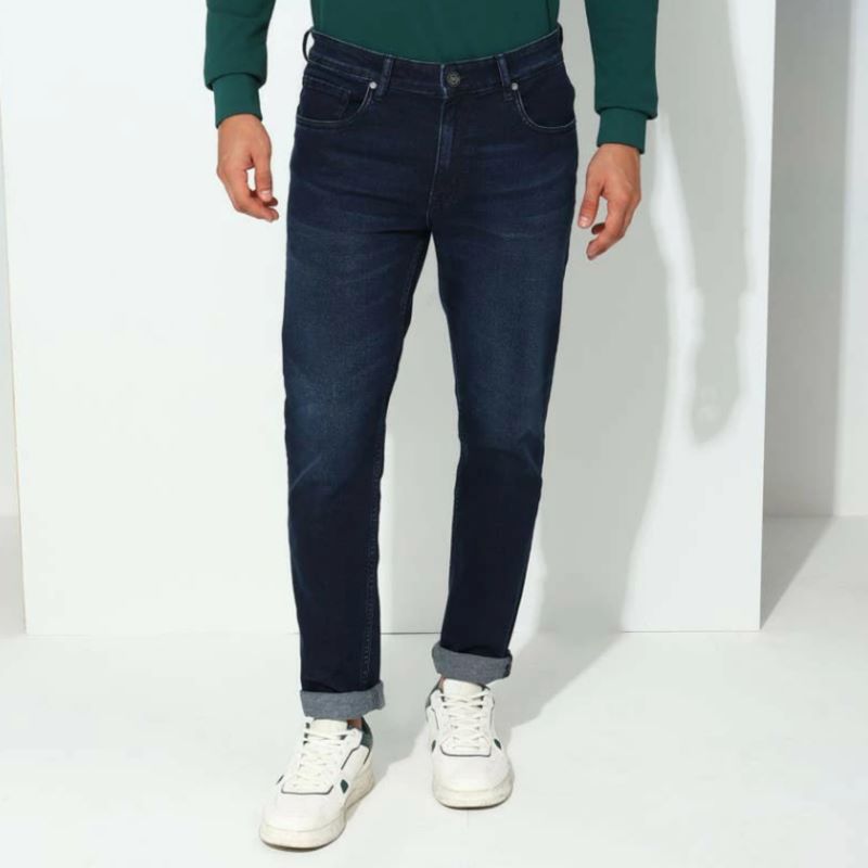 [로얄엔필드]베이직 다크 인디고 데님 바지