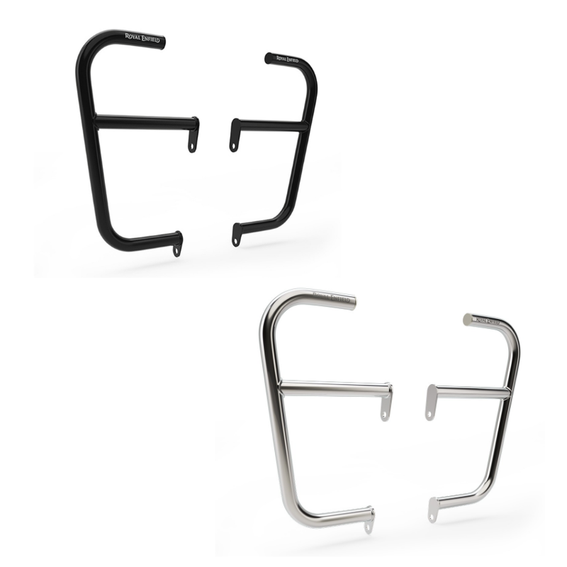 [로얄엔필드]인터셉터/컨티넨탈GT650 전용 라지 엔진가드, 실버/블랙