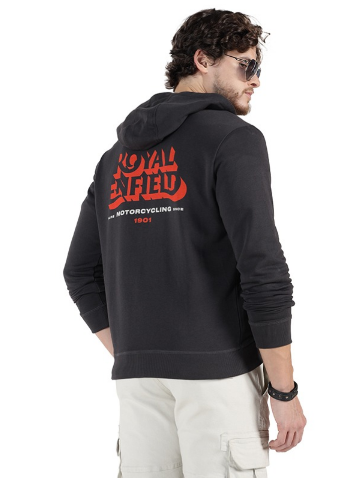 [로얄엔필드]더 녹아웃 차콜 후드 집업