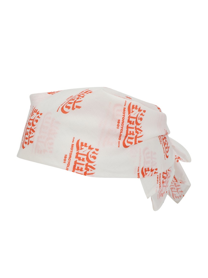 [로얄엔필드]멀티 텍스트 코어 화이트 반다나