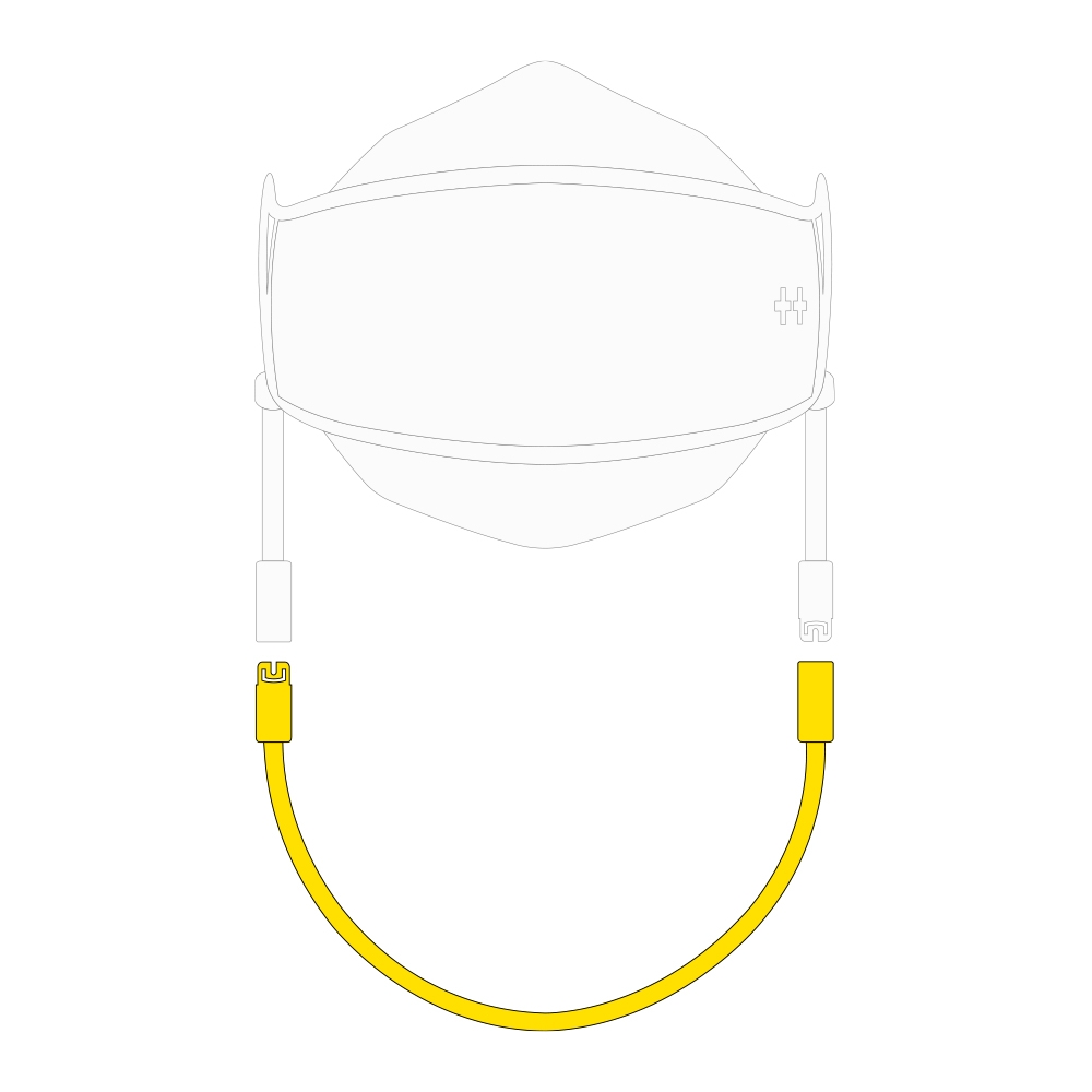 아비티 마스크 스트랩 노랑 27cm Avitty Mask Strap Yellow 10.7in