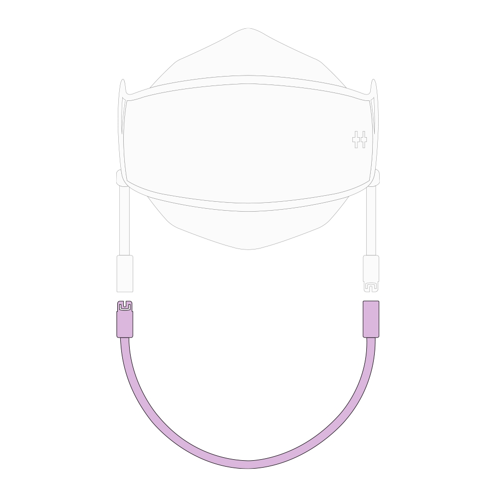 아비티 마스크 스트랩 연보라 27cm Avitty Mask Strap Light Purple 10.7in