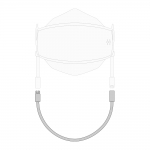 아비티 마스크 스트랩 그레이 27cm Avitty Mask Strap Gray 10.7in