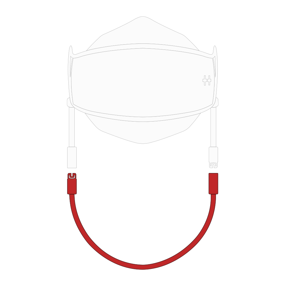 아비티 마스크 스트랩 레드 27cm Avitty Mask Strap Red 10.7in