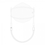 아비티 마스크 스트랩 화이트 27cm Avitty Mask Strap White 10.7in