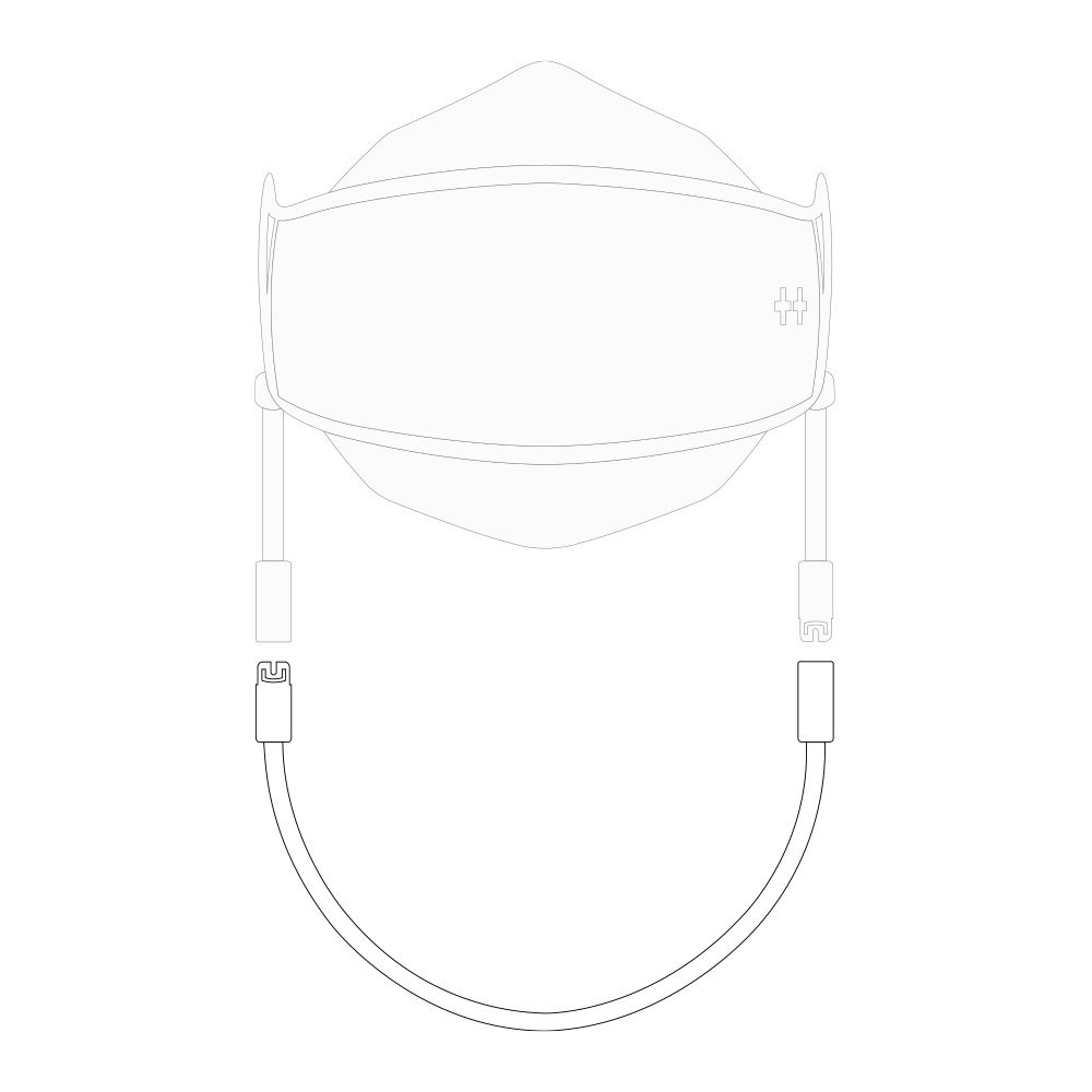 아비티 마스크 스트랩 화이트 27cm Avitty Mask Strap White 10.7in