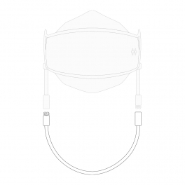 아비티 마스크 스트랩 화이트 41cm Avitty Mask Strap White 16.2in