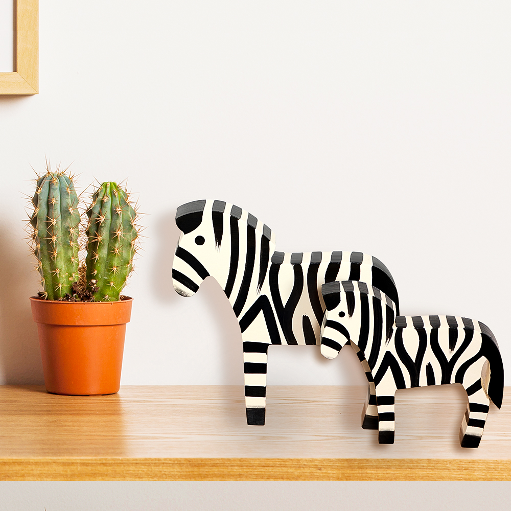 우드 얼룩말 인형