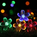 태양광 꽃송이 USB 벚꽃 조명