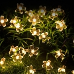 태양광 꽃송이 USB 벚꽃 조명