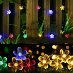 태양광 꽃송이 USB 벚꽃 조명