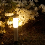 LED 태양광 원형 기둥 정원등 황색등&백색등 2개 1세트