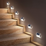 태양광 스테인리스 3구 LED 벽부등 계단등 6p