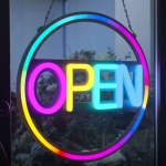 LED 모션팝 칼라 OPEN 네온사인