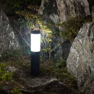 LED 태양광 원형 기둥 정원등 황색등&백색등