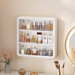 글라하임 무타공 다용도 벽걸이형 수납함 뷰티박스 화장품 피규어 정리함