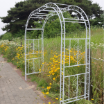 로엠 철재 가든아치 대문형 정원 펜스 넝쿨 식물 지지대